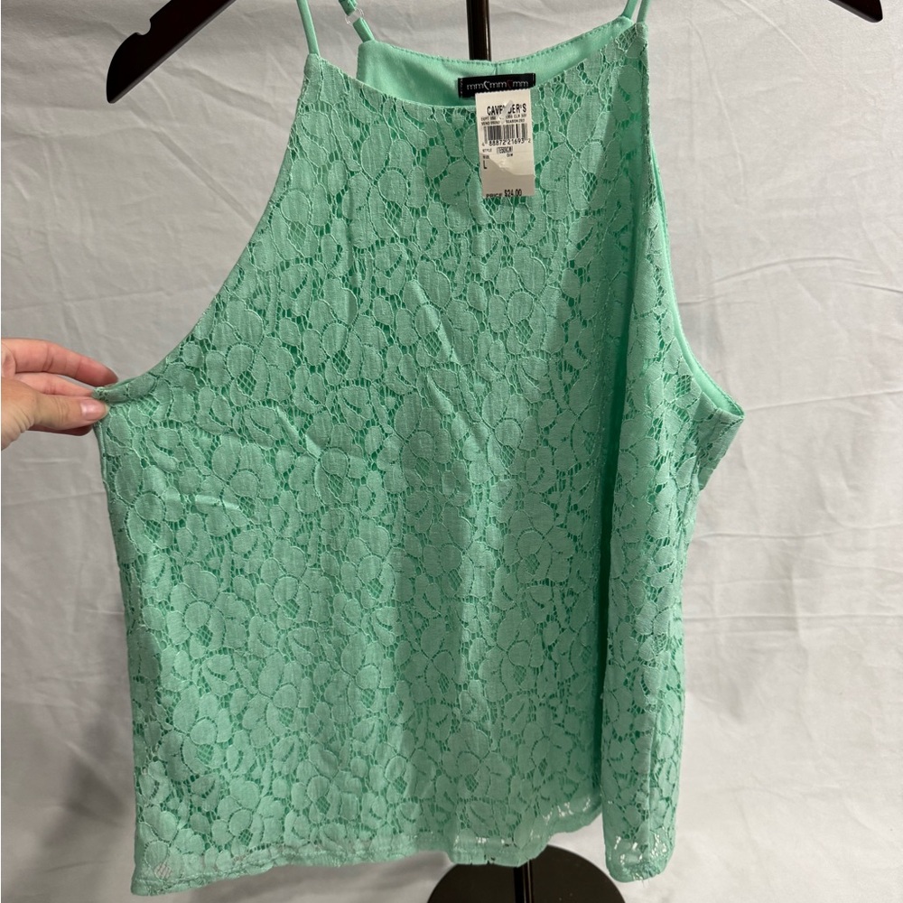 Green Lace Tank Top
